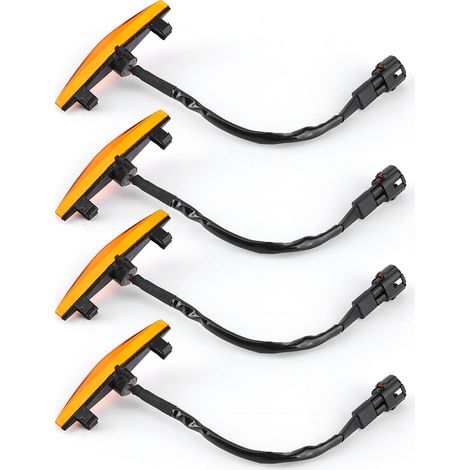 4 Stück LED-Frontgrillleuchten, passend für Toyota 4Runner TRD Pro (2014–2019), gelbes Gehäuse, gelbes Licht (1/5)