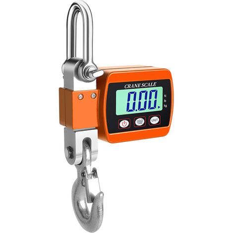 Digital crane scale, 500 kg 1100 lb electronic hanging scale, industrial hanging scale with precise sensor, mini portable LCD scale with hook for hunting, farm, factory (1/4)