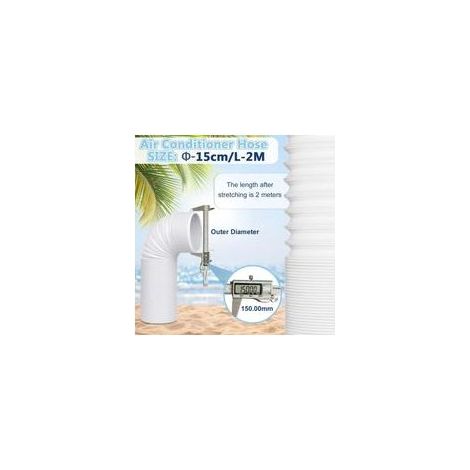 Tubo flessibile per condizionatore portatile, tubo di scarico in PVC flessibile, tubo di ventilazione universale, set di tubi per condizionatori portatili, diametro 15 cm (15 cm di diametro x 2 m di l (1/5)