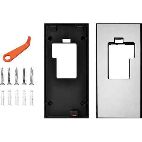 Support de Sonnette Auto-Adhésif Sans Perçage pour Doorbell Vidéo à Piles, Support de Montage Robuste pour Sonnette Vidéo, Installation Durable sur Porte, Mur et Surfaces Lisses (1/5)