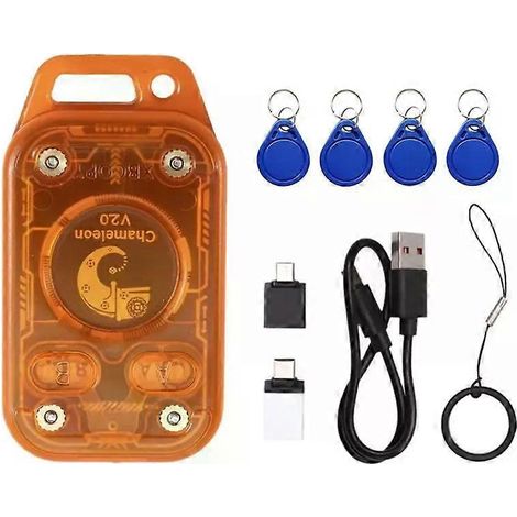 Für Chameleon V20 RFID Smart Chip Reader Emulator+ 4XUID Keychain 125K 1356Mhz NFC Card Decoder Duplicator Ultra-JXLGV (1/4)