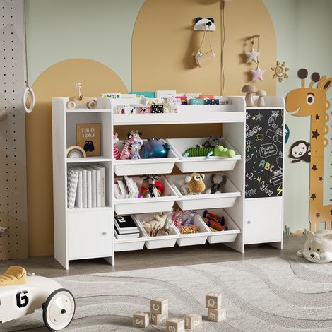 Mobile Libreria Per Bambini Struttura In Legno Massello 2 Armadi 