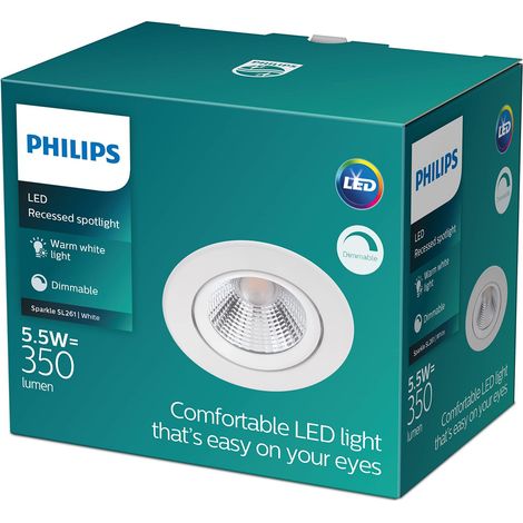 Spot LED encastrable SPARKLE, intensité variable, 5.5W, Blanc (1/5)