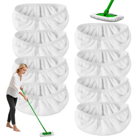 CCYKXA8 Lingettes Reutilisable pour Lingettes Humides, 25,4 X 11,5 Cm Lavables Mop de Chiffons de Rechange en Microfibre, Réutilisables Lingettes de Sol (1/5)
