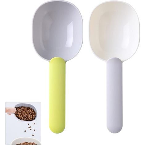 Lot de 2 cuillères doseuses pour aliments pour animaux, scoop pour croquettes, outil multifonction pour nourriture
