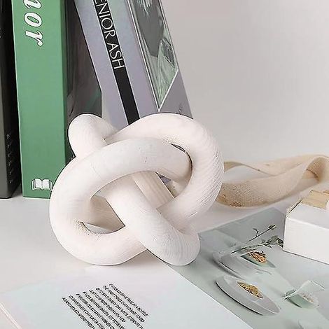 (blanc) Dcoration De Nud En Bois, Dcoration De Maillon De Chane En Bois  Trois Anneaux, Dcoration De Nud En Bois Pour Table Basse, Dcoration D'tag (1/5)