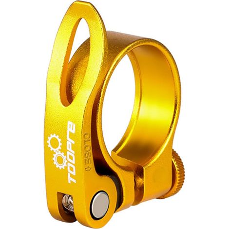 Collier de Selle de Vélo 31,8mm 34,9mm Pince Clip de Tube Siège Fixation Serrage pour Tige de Selle VTT Vélo de Route (Or, 34,9MM) (1/5)