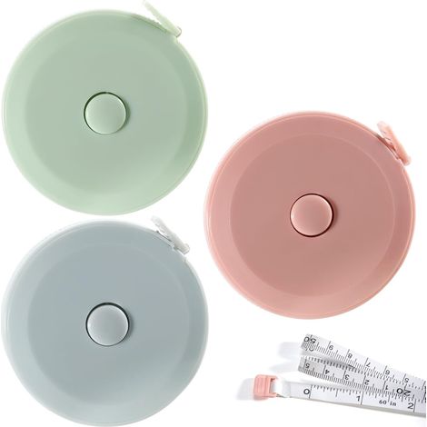 APEX 3 Pièces Mètre Ruban de Couture, 1.5m Mètre Ruban Pratique, Mètre couture Souple Ruban à Mesurer pour Mesures de Corps, Couture (1/5)