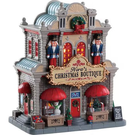 Edificio Natalizio Luminoso Nora's Christmas Boutique Villaggio di Natale Lemax (1/3)