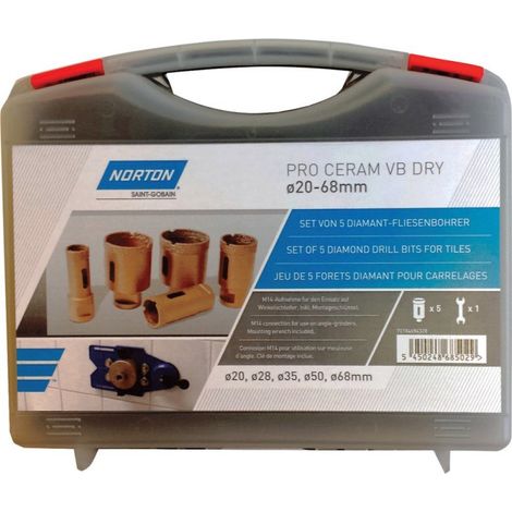 Norton Clipper broca para embaldosado duro para embaldosado Sy Pro Ceram coronas de perforación 5 unidades