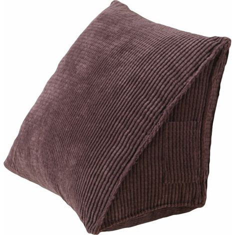 Green Mobility-Coussin lombaire amovible et lavable en velours côtelé pour voiture, bureau à domicile, marron marron (1/5)