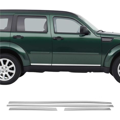 OMAC Garniture Baguette de Porte latérale Compatible avec Dodge Nitro 2007-2011 Acier INOX 4Pcs (1/5)