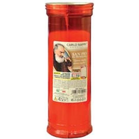 30PZ CERO VOTIVO "SAN PIO"  - ø cm.6,5x21h. gr.320 durata 70 ore circa