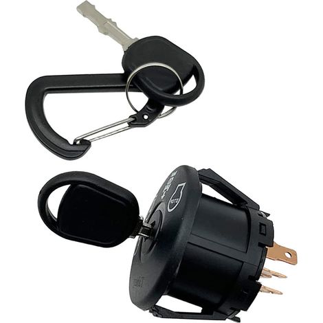 Démarreur Interrupteur d'allumage avec clé 4 positions 7 bornes Compatible avec Pour Husqvarna, AYP, Pour Craftsman, Pour Sears, Pour Poulan Tondeuse Autoportée Remplace 532193350 193350 (1/5)