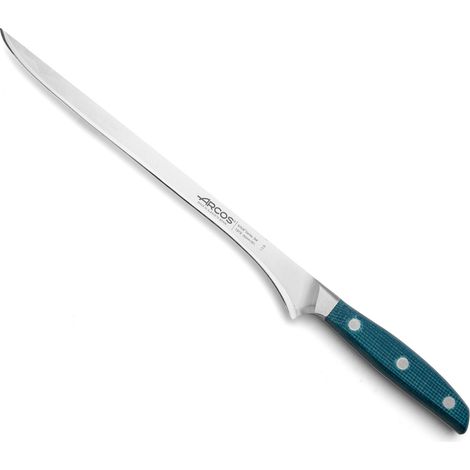 CUCHILLO JAMONERO BROOKLYN - Cuchillo largo, delgado, con hoja flexible y filo liso. Especial para cortar jamón y otras piezas grandes de carne. (1/5)