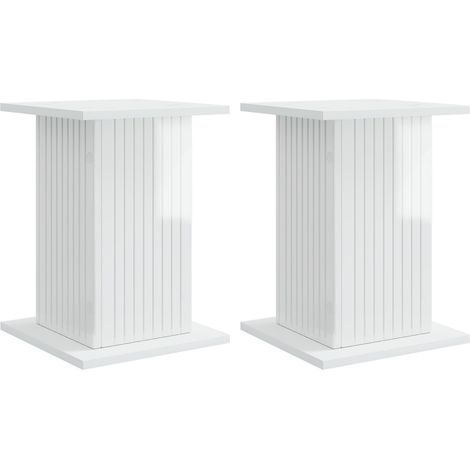 Maison Exclusive - Supporto per piante 2 pcs Bianco Lucido 30,5 x 30 x 43 cm