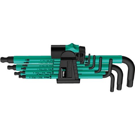 Keyset Piegato A 6 Punto, Un Modello Di Testa Sferica Lungo, 9 Parti Contenuto: 1.5 2 2.5 3 4 5 6 8 10 Millimetri (1/3)