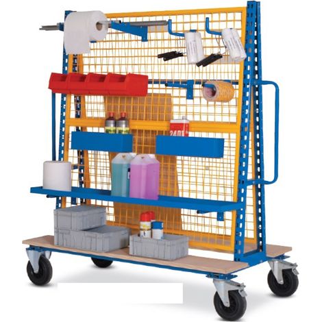 PROVOST - Chariot porte-outils double face Provost - Structure métallique composable pour transport de matériel (1/2)