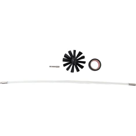 Ensemble de brosses pour perceuse électrique avec tige flexible de 62,5 cm (24,6 po) pour le nettoyage des conduits de cheminée et séchoir. (1/5)