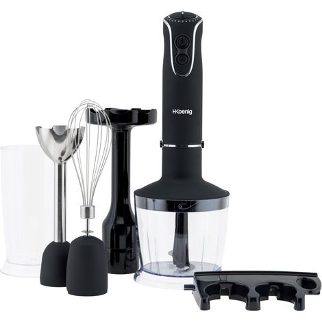 Mixeur plongeant 3 en 1 - H.Koenig - MIX75 - 850 W - 5 vitesses + Turbo - Lames inox - Accessoires inclus (1/5)