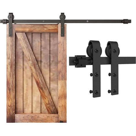4FT/122cm Mini Rail Porte Coulissante kit de Quincaillerie Suspendue Interieur pour Meuble TV à Porte Simple Petite Armoire (Pas de Porte D'armoire)