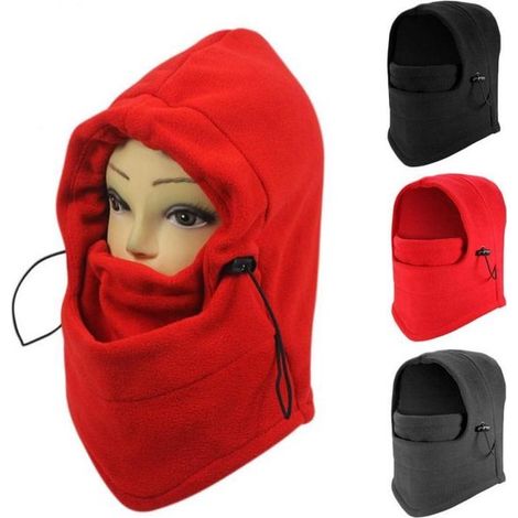 Équipement de cyclisme en extérieur, bonnet épais coupe-vent automne-hiver, casque, châle doublé polaire, masque chaud pour adulte, ski (1/4)