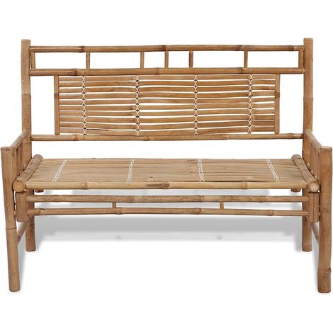 vidaXL Banco de jardín plegable bambú 120 cm (1/2)