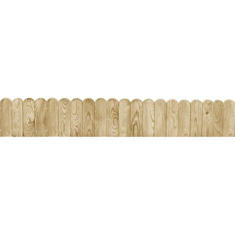 vidaXL Rollos de borde de jardín 2 uds madera pino impregnada 120 cm (1/2)