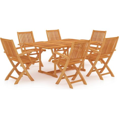 Maison Exclusive - Set da Pranzo da Giardino 7 pz in Legno Massello di Teak