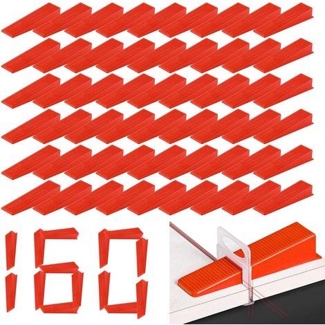Set of 160 Leveling Wedges for Floor and Wall Tiles - Quick Installation (1/5)