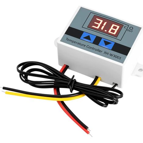 Termostato digital LED W3001 de 220 V con sonda NTC de 10 K, controlador de temperatura de calefacción y refrigeración para acuarios, incubadoras e invernaderos.