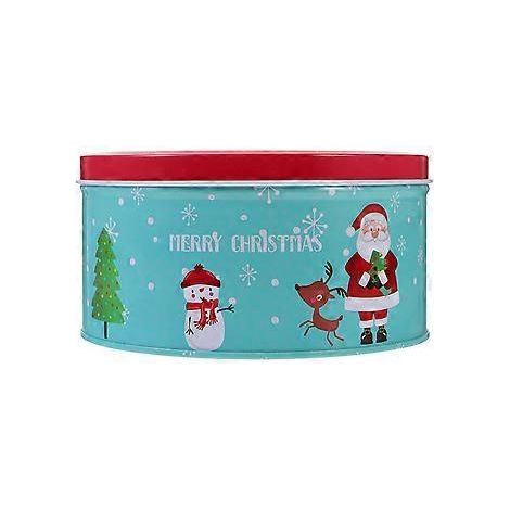 Boîte à biscuits en fer-blanc, boîte d'emballage pour bonbons de Noël, petite boîte à friandises de Noël (Image 4) (1/2)