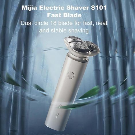 Xiaomi S101 Herrenrasierer, 3 Scherköpfe, Rotationsrasierer mit Betriebsanzeige, wiederaufladbar, IPX7-wasserdicht