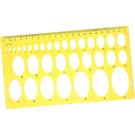 Gabarits d'ellipses en plastique orange, outil de mesure pour le (1/5)