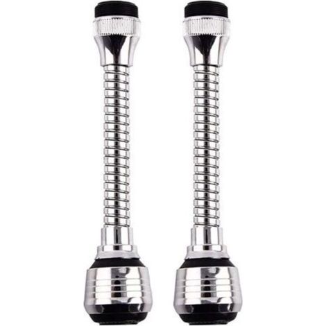 2 Pièces Rallonge Robinet,Filtre D'extension Pivotant,Extension de Douche de Robinet,360°Réglable Bec Diffuseur Filtre, Deux Modes Réglable,pour éviers de Cuisine, Salle de Bain (1/4)