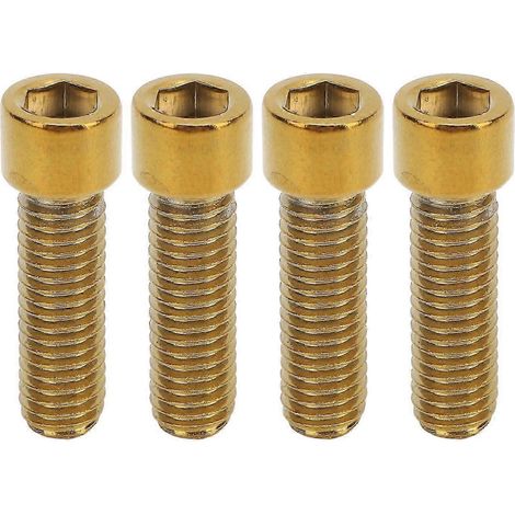 Jeu de 4 vis de guidon de moto M8 x 32 mm, en acier inoxydable anodisé haute résistance, compatibles avec Aprilia SR GT200 GT125, finition dorée. Qualité supérieure. WHBYV (1/4)
