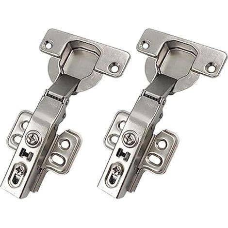 95 Degré Plein Recouvrante 40mm Soft Close Fortes Charnieres avec Amortisseur Hydraulique pour Porte Lourd et Épaisse Fermeture Automatique Charnière pour Armoires de Porte Cuisine Lot de 2 (1/5)