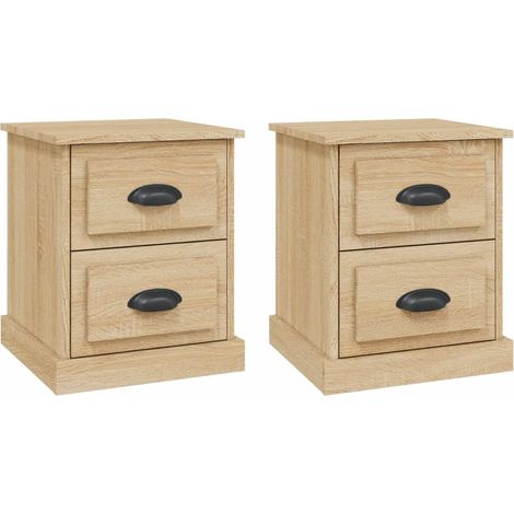 Maison Exclusive - Nachttische 2 Stk. Sonoma-Eiche 39x39x47,5 cm