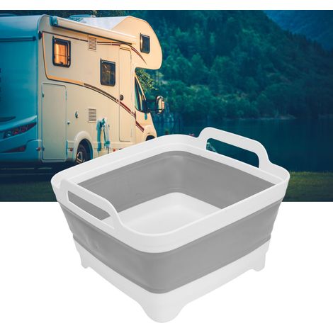 Évier pliable pour camping-car avec bouchon de vidange et poignée (1/5)