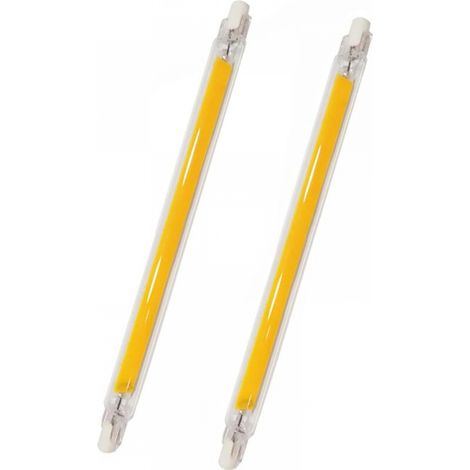 lot de 2 Ampoule R7S LED 189mm,1200LM,R7S 20W COB LED Équivalent Halogène R7S J118 100W 120W, 360 Degrés, Non-dimmable, LED R7S 189mm Slim pour Plafonnier/Lampadaire,Blanc Chaud 3000K (1/5)