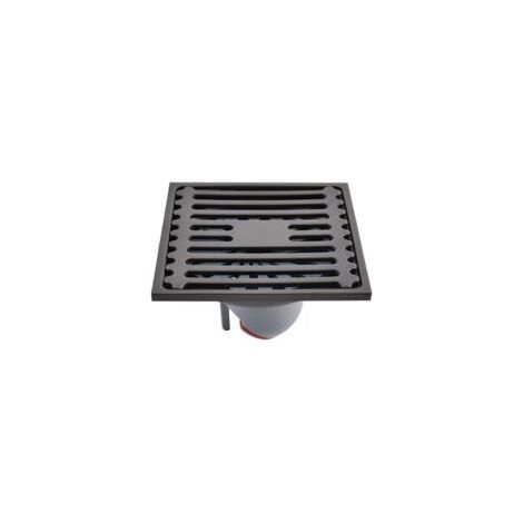 Quadratischer Edelstahl-Bodenablauf (10 x 10 cm) für den Außenbereich – Schnelle Entwässerung – Geruchsneutralisierendes System für moderne Badezimmer – Herausnehmbar – 10 (1/5)