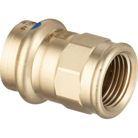 Viega Transición Sanpress LF, d 42mm, Rp 11/2 Bronce rojo o bronce de silicio Modelo 2212LF, 431143