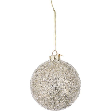 Palline per albero di Natale in vetro "Symphony" oro per decorazioni natalizie -4 sfere da 10 cm (1/4)