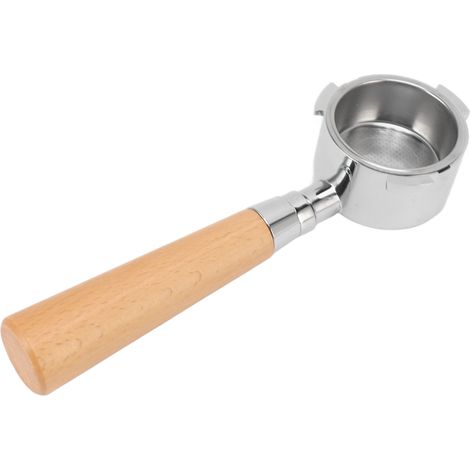 Bodenloser Siebträger mit 3 ultrafeinen Porenösen, ergonomischem, abnehmbarem Griff für Kaffee und Espresso (1/5)