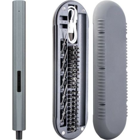 Set di 48 cacciaviti miniaturizzati ricaricabili con punte, ideale per progetti fai-da-te e riparazioni di precisione, compatto e facile da usare. (1/5)