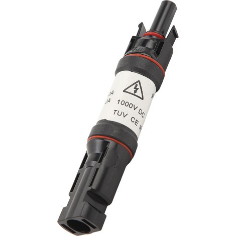 Porte fusible solaire 1000V 20A connecteur mâle femelle étanche IP67 anti retour en ligne (1/5)