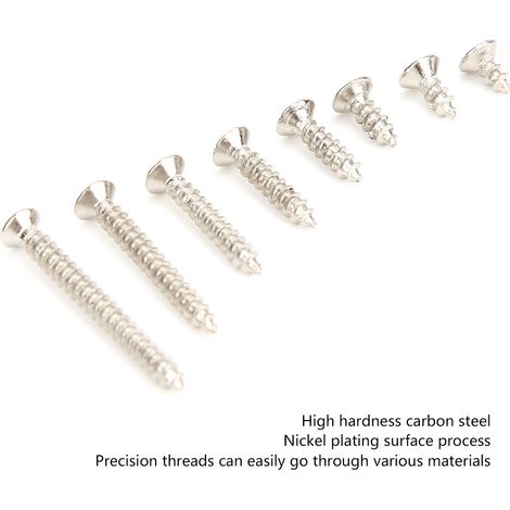 Assortiment de 800 vis auto-taraudeuses à tête fraisée cruciforme M2 en acier carbone nickelé, coffret (1/5)