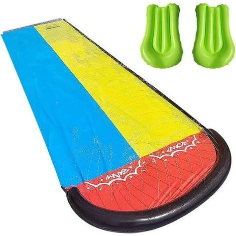 Wasserspielmatte – Doppelsurfbrett aus dickem PVC – Für Schwimmbad, Strand und Garten – 2 Surfbretter inklusive (1/5)