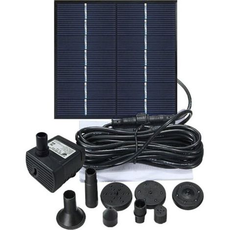 Mini fontaine solaire 1.2W 180g - Parc paysager - Design discret - Fonctionnement autonome et silencieux (1/5)
