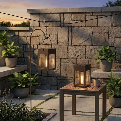 Duo Solar Hanging Garden Lanterns (1/2)